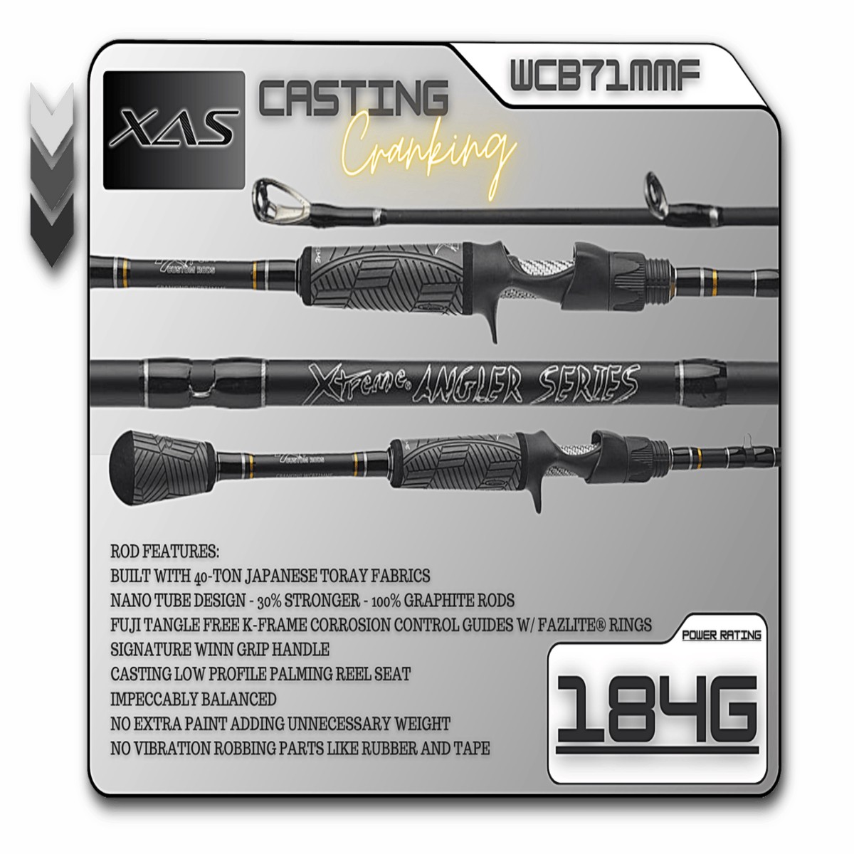 WCB71MMF 7'1" Medium Mod-Fast **Cranking**
