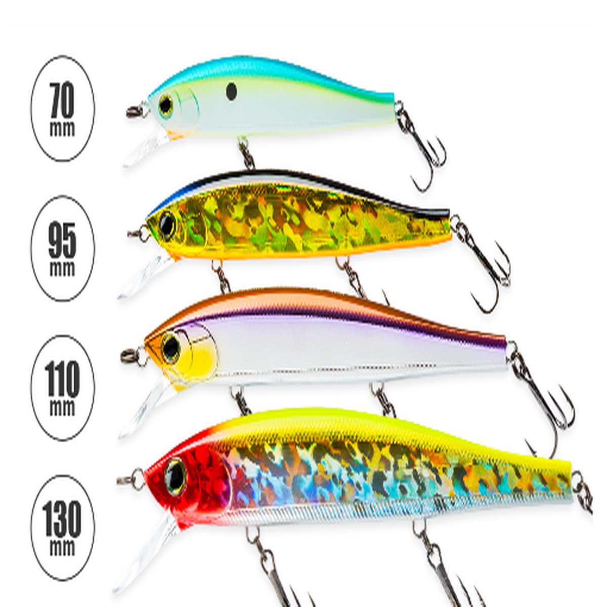 (PRICE w/o GST) - DUEL HARDCORE MINNOW FLAT LURE (70mm/95mm/110mm)
