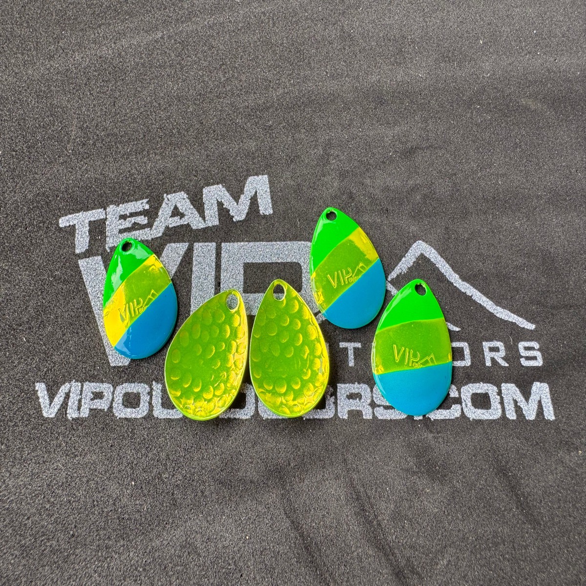 #3 Colorado Diagonal Green and Blue tips front on candy Chart. (5 pack)